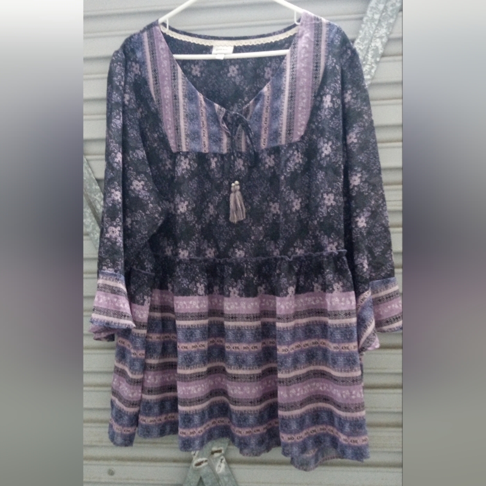 5 For $25! Foral Boho Tunic Top Avenue Women's Size 26/28